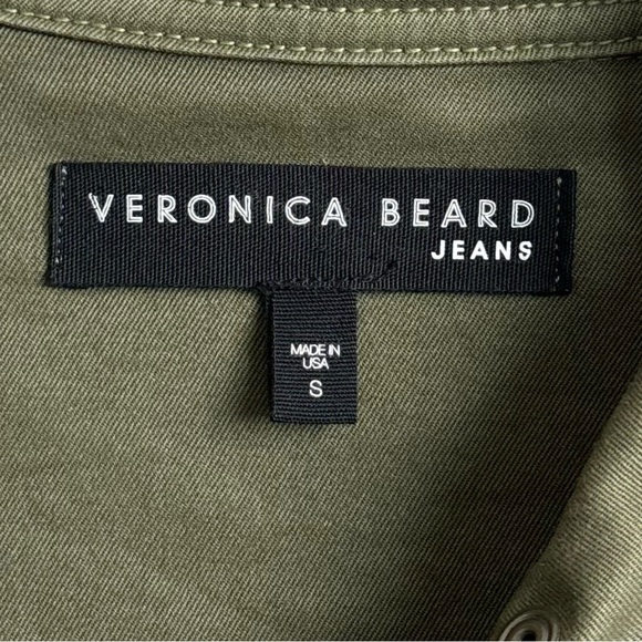 Veronica Beard Paulette Belted Jacket Olive Green Abbreviated Sleeves Small - Picture 10 of 17